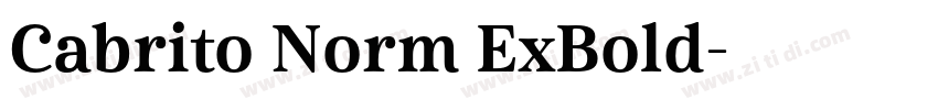 Cabrito Norm ExBold字体转换